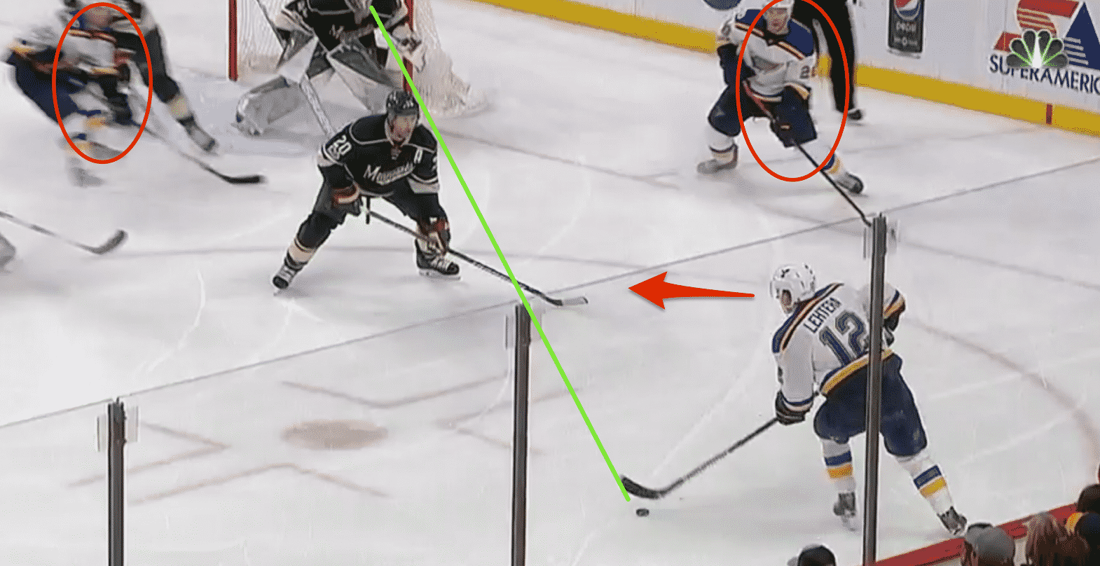 So, it begs the question: when a goaltender is in the RVH, how should they position their skate/toe on the (image 2)