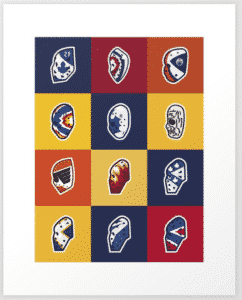Goalie Mask Poster by Andy Hall ($15-$29)