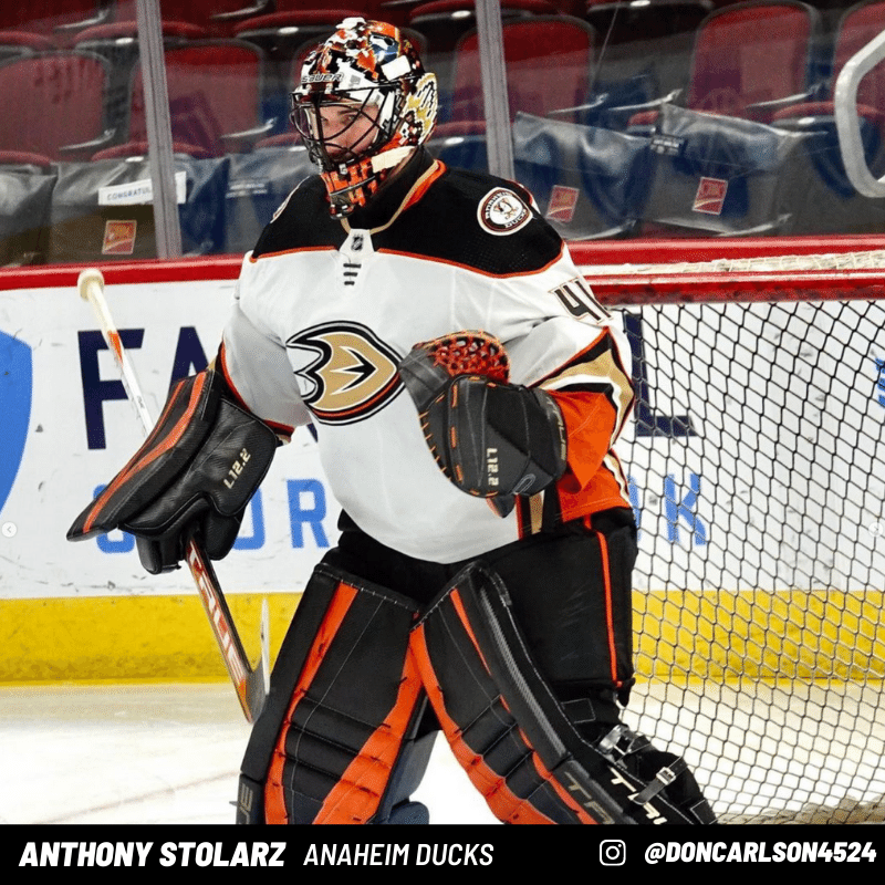Anthony Stolarz Goalie Pads Anaheim Ducks