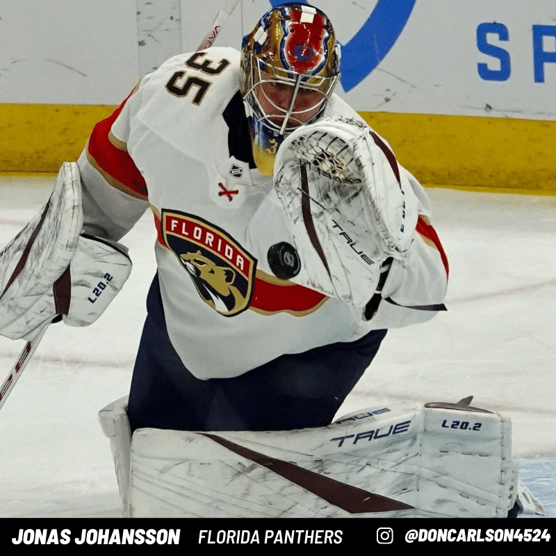 Jonas Johansson Goalie Pads Florida Panthers