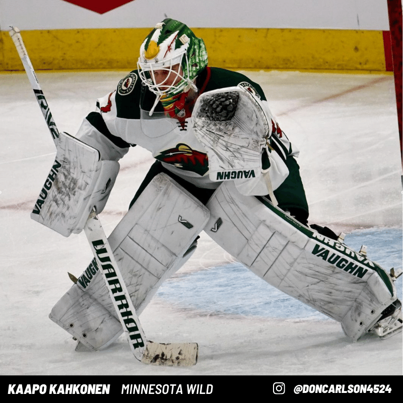 Kaapo Kahkonen Goalie Pads and Gear Minnesota Wild